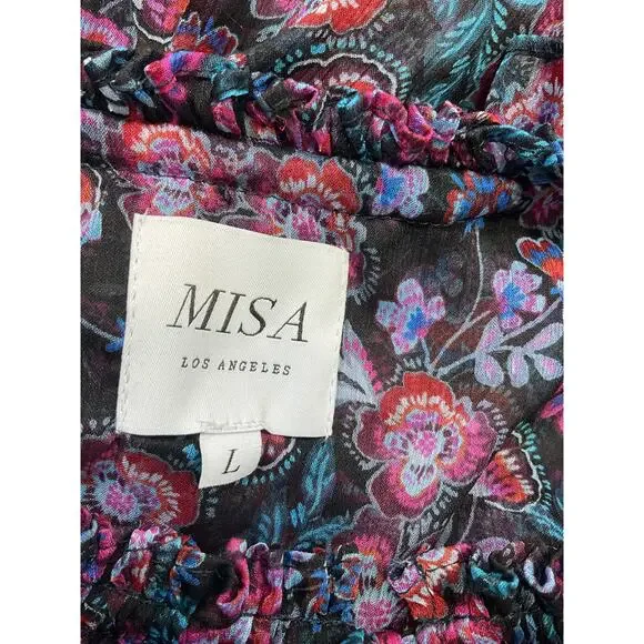 Misa 'Virginie' Pink Polyester Dress Size L